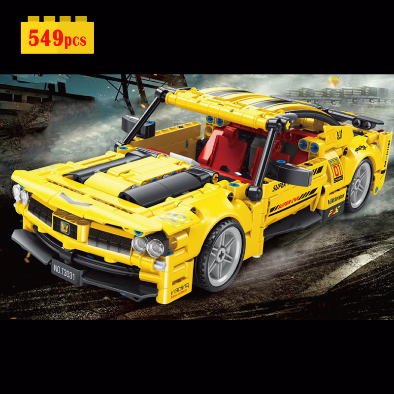 Briques de Construction Technic : Réplique Lego Technic Super Power Car - 549 Pièces