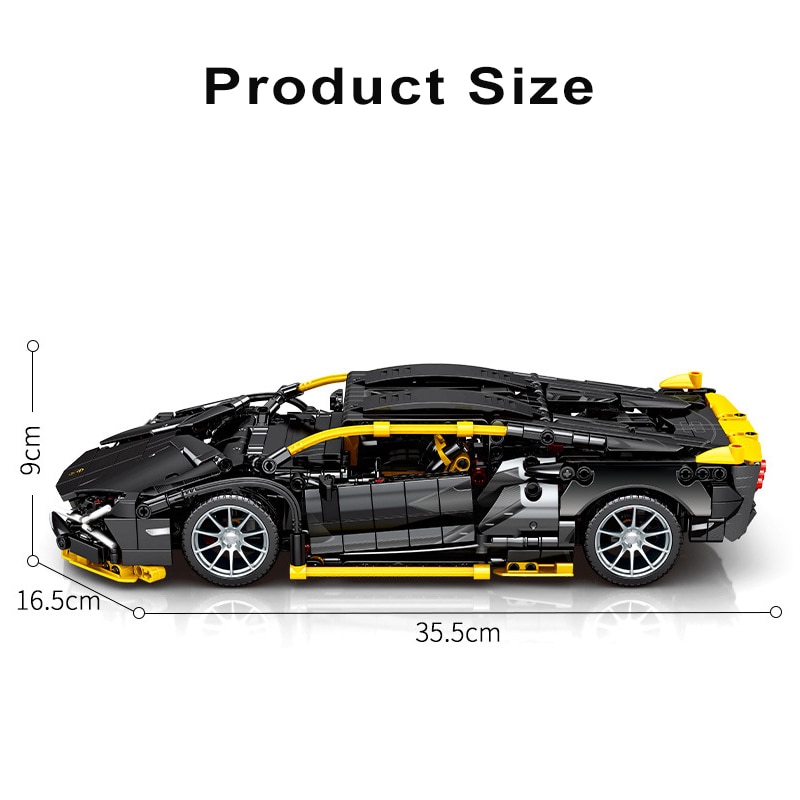 Briques de Construction Technic Similaires à la LEGO Technic Voiture De Sport Lamborghini Murcielago SV - 1512 Pièces