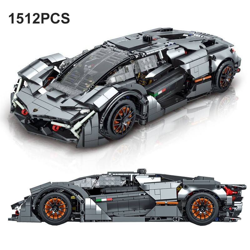 Briques de Construction Technic Similaires à la LEGO Technic Voiture De Sport Lamborghini Terz V14 - 1512 Pièces