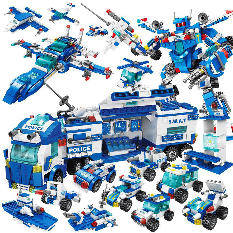 Briques de Construction Compatible avec LEGO Technic – Ensemble Police Fighter