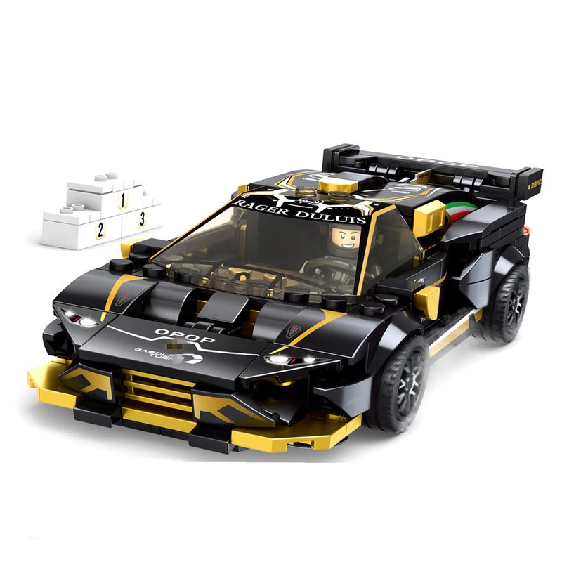 Briques de Construction Technic Compatible avec LEGO Technic - Voiture Black Sport - 319 Pièces