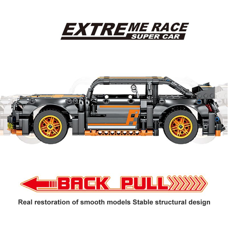 Voiture Technic Ford Mustang Voiture Compatible avec Lego Technic - 1648 Pièces